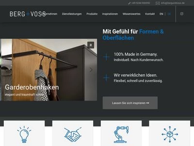 Website von Berg & Voss Metall Manufaktur in Westfalen GmbH & Co. KG
