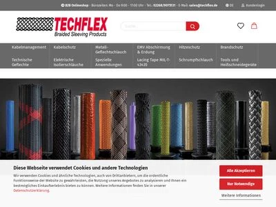 Website von Techflex Germany GmbH