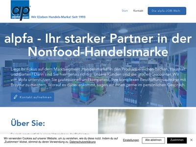 Website von alpfa GmbH