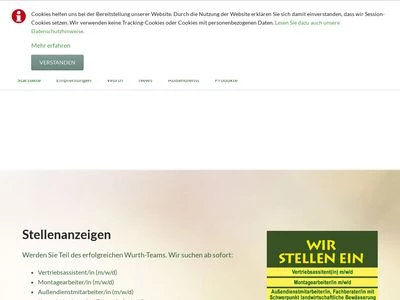 Website von Wurth Pflanzenschutz GmbH
