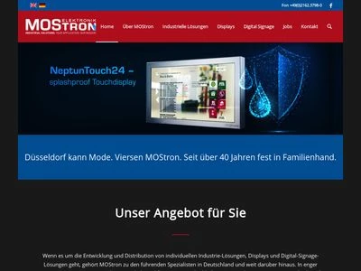 Website von MOStron Elektronik GmbH