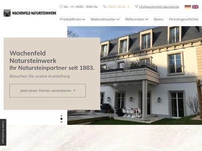 Website von Wachenfeld Natursteinwerk GmbH