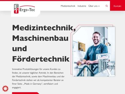 Website von Ergo-Tec GmbH