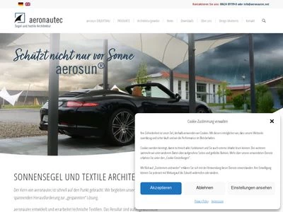 Website von aeronautec GmbH