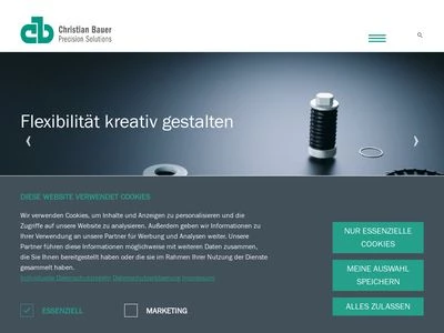 Website von Christian Bauer GmbH + Co. KG