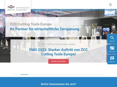 Website von ZCC Cutting Tools Europe GmbH