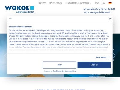 Website von Wakol GmbH