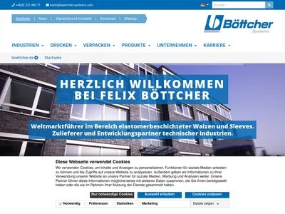 Website von Felix Böttcher GmbH & Co. KG