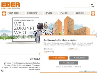Website von Ziegelwerk Freital EDER GmbH