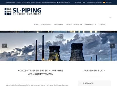 Website von sl-piping GmbH