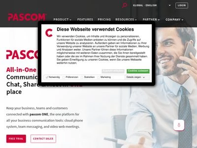 Website von pascom GmbH & Co. KG