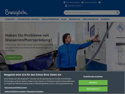Website von Swagelok Leipzig - B.E.S.T. Fluidsysteme GmbH 