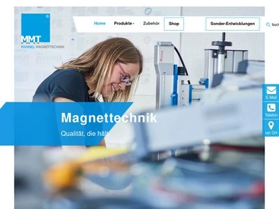 Website von MMT Mannel Magnettechnik GmbH