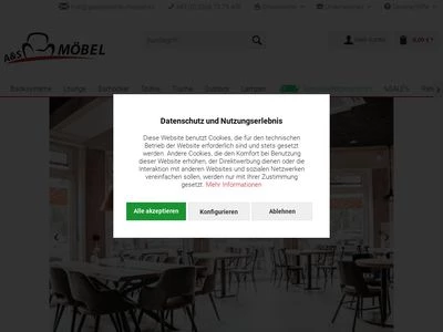 Website von A&S Gastromöbel GmbH