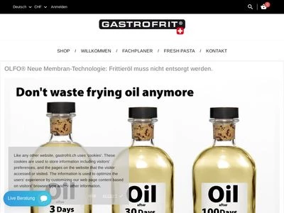 Website von Gastrofrit AG