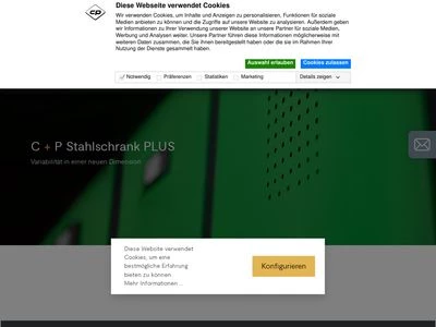 Website von C+P Möbelsysteme GmbH & Co. KG