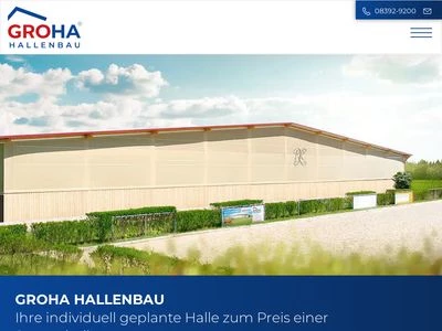 Website von GROHA Gropper Hallen GmbH