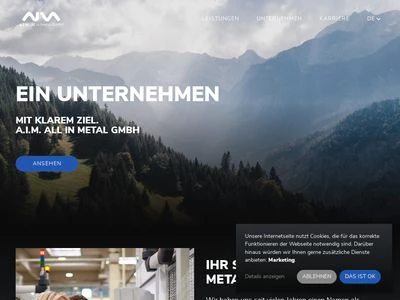 Website von a.i.m. GmbH