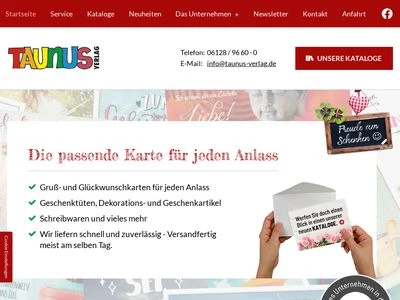 Website von Taunus Grußkarten Verlags GmbH & Co. KG