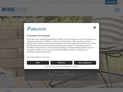 Website von WESER Bauelemente-Werk GmbH 