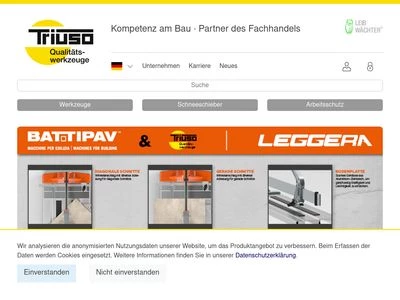 Website von TRIUSO Qualitätswerkzeuge GmbH