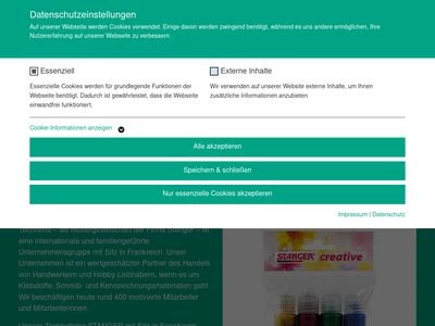 Website von STANGER Produktions- und Vertriebs- GmbH & Co. KG