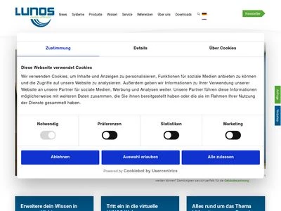 Website von LUNOS Lüftungstechnik GmbH