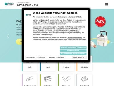 Website von OPED GmbH