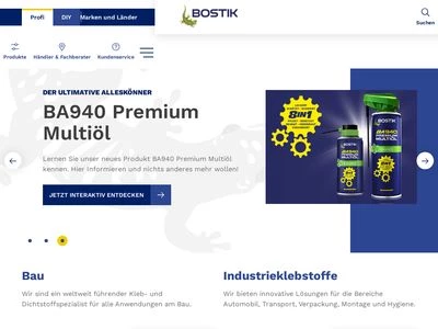Website von Bostik GmbH