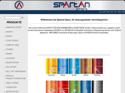 Website von SPARTAN GmbH