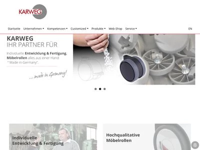 Website von Karweg GmbH & Co. KG