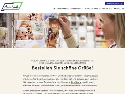Website von AvanCarte GmbH