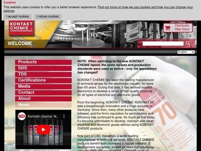 Website von CRC Industries Deutschland GmbH