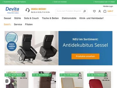 Website von Devita GmbH