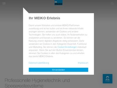 Website von MEIKO Maschinenbau GmbH & Co. KG