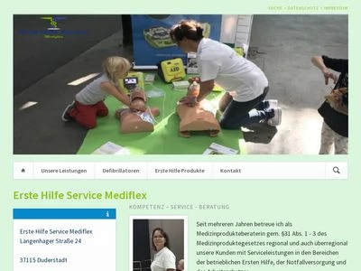 Website von Erste Hilfe Service Mediflex