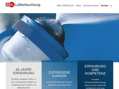 Website von BEIL Luftbefeuchtung GmbH