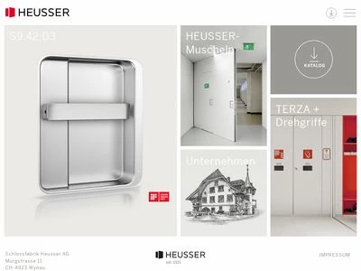 Website von Schlossfabrik Heusser AG