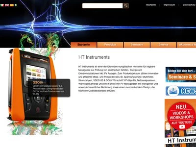 Website von HT Instruments GmbH