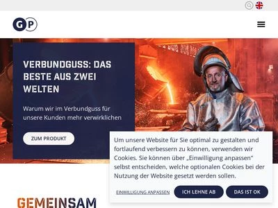 Website von Gontermann-Peipers GmbH