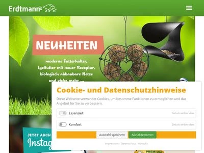 Website von Christoph & Franz Erdtmann GmbH & Co. KG