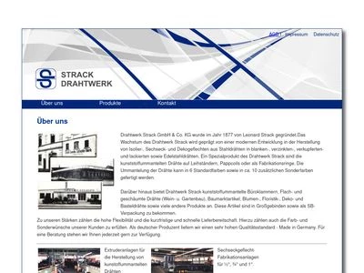 Website von Strack Drahtwerk GmbH & CO. KG