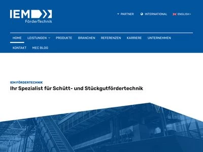 Website von IEM FörderTechnik GmbH