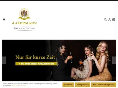 Website von Sektkellerei J. Oppmann AG