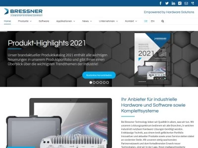 Website von Bressner Technology GmbH