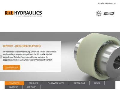 Website von R+L HYDRAULICS GmbH