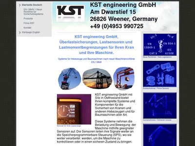 Website von KST engineering GmbH