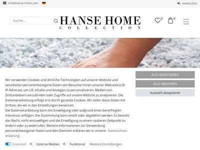 Website von Hanse Home Collection GmbH