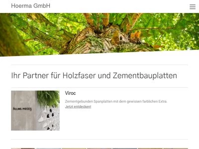 Website von Hoerma GmbH