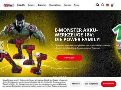 Website von KS TOOLS Werkzeuge-Maschinen GmbH